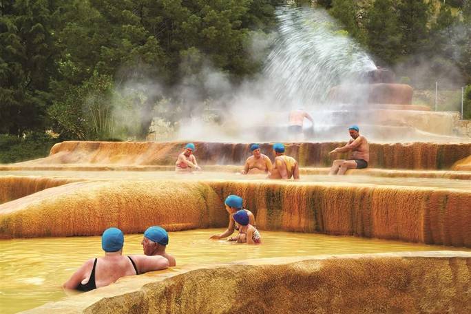 Outdoor hot spring pool