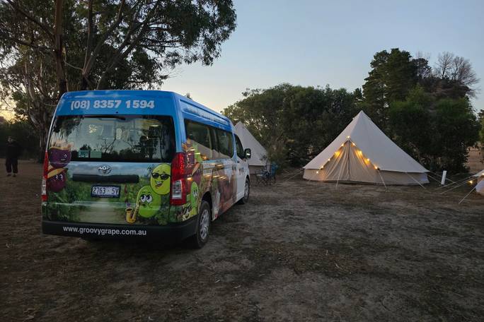 Enjoy a private bell tent still within the group campsite