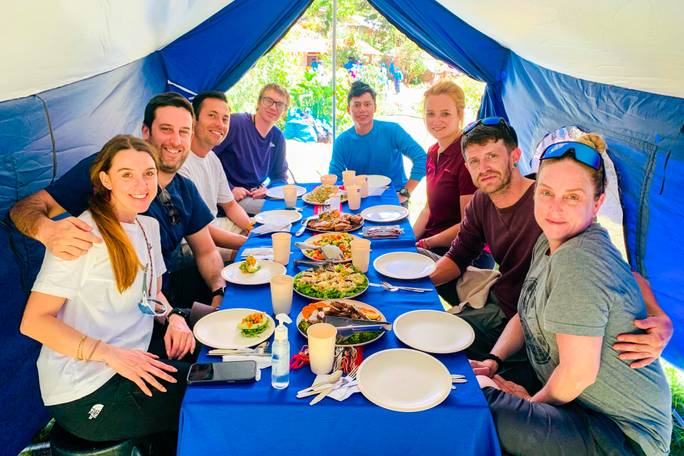 Tents are ready upon arrival for a hassle-free rest.