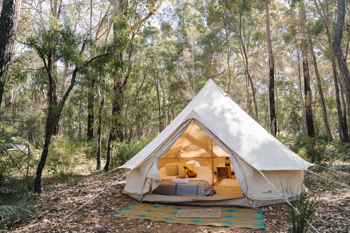 Bell tent glamping