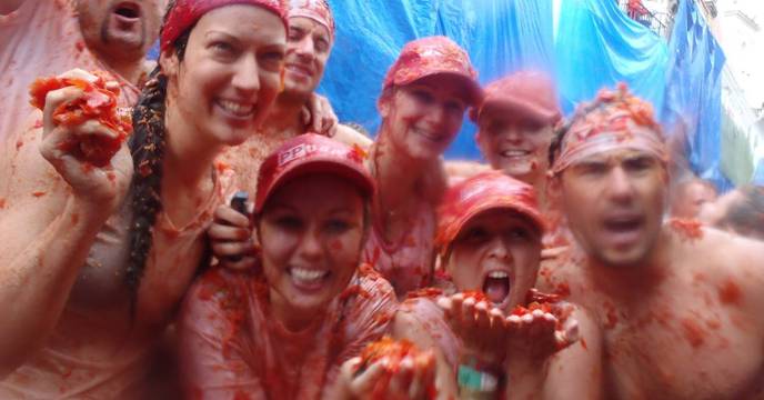 Tomatenschlacht am Tomatina Festival