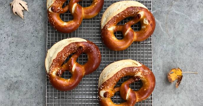 Beer tent offering traditional foods