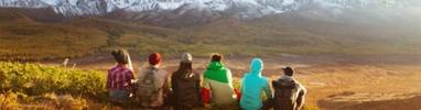 a group of friends travelling together