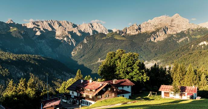 Soaked in history, Garmisch-Partenkirchen lies pretty at the foot of the Bavarian Alps.