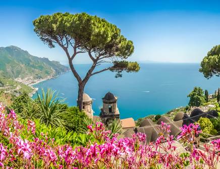 view of the mediterranean ocean in italy