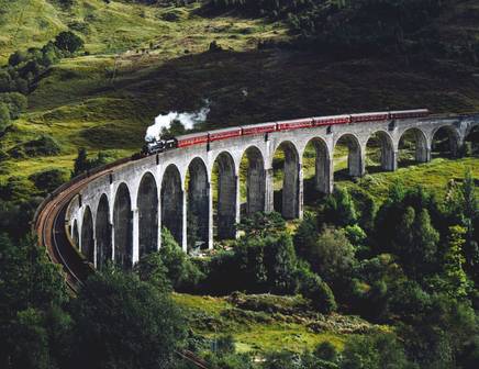 train on devil's bridge in scotland