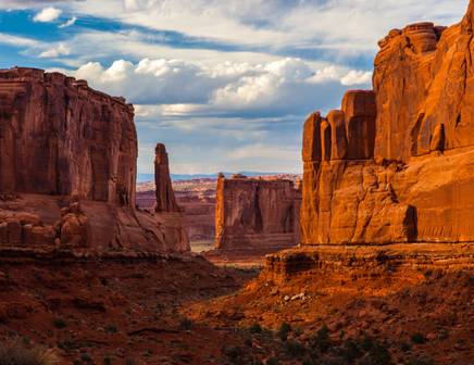 arches national park view in the usa