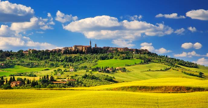 Verdant hills in Tuscany