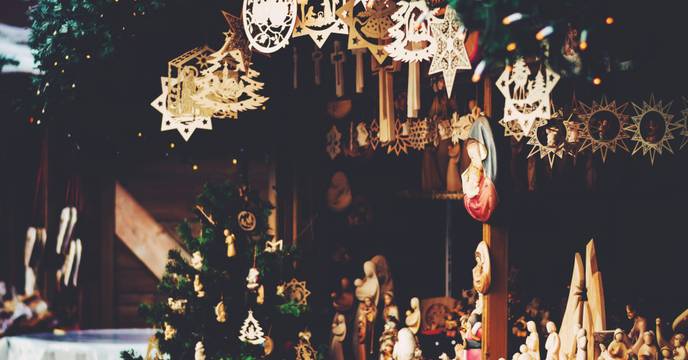 A Christmas market in South Tyrol