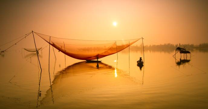 Sunset over the Mekong Delta