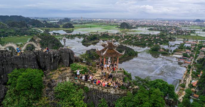 Rainy weather over a pagoda