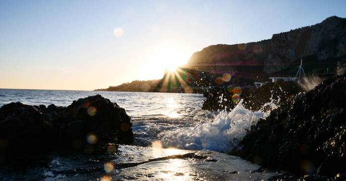 Sunrise over a beach