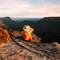 Woman enjoying a panoramic view