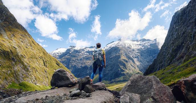 Mountain view in New Zealand