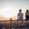 Couple enjoying the sunset