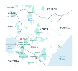 Pictured above: the location of Masai Mara National Reserve