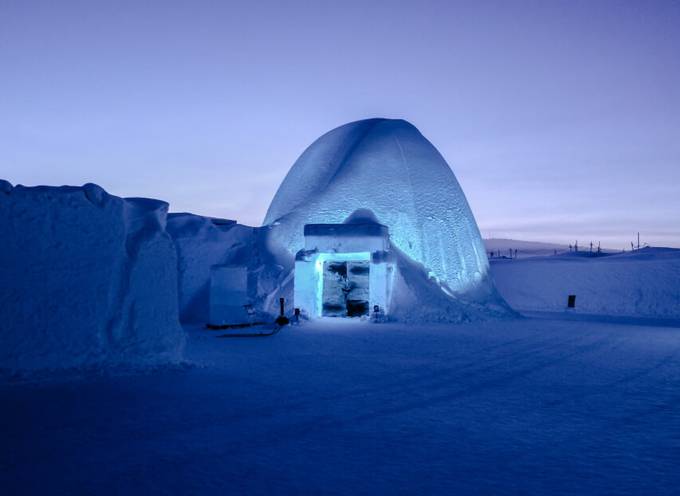Modern igloo in Sweden