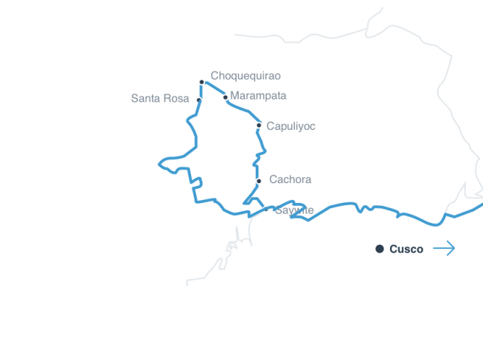Choquequirao Trek map