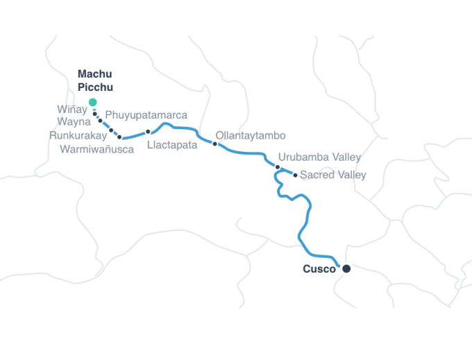 Inca Trail map