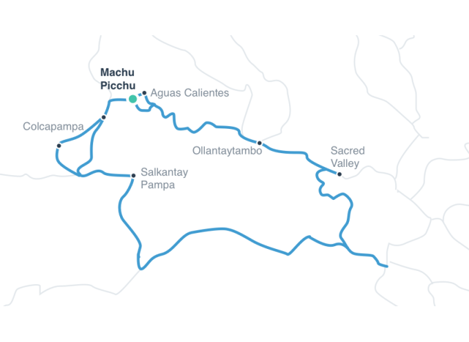 Salkantay Trek map