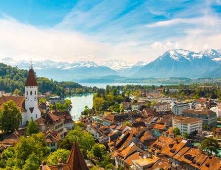 Thun castle in switzerland