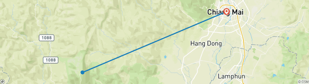 Image d'une carte montrant l'itinéraire du circuit