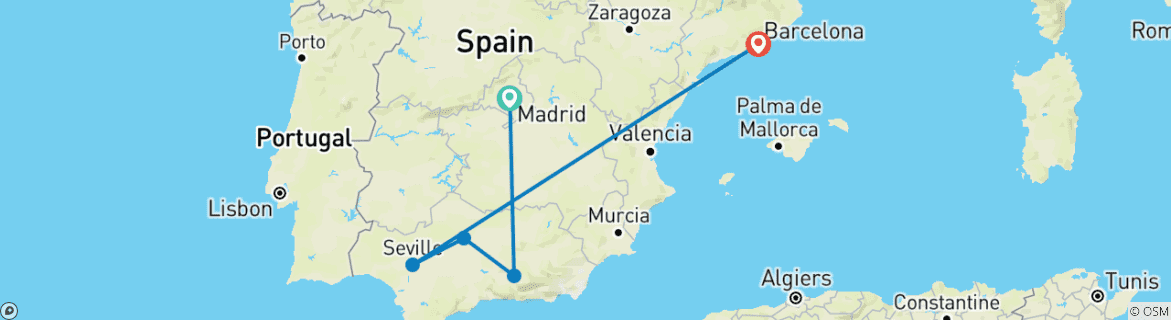 Imagen de un mapa que muestra la ruta del circuito