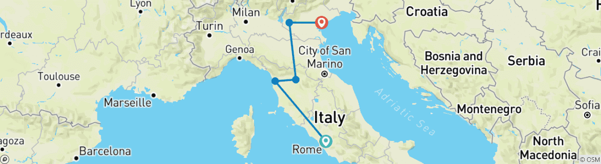 Imagen de un mapa que muestra la ruta del circuito