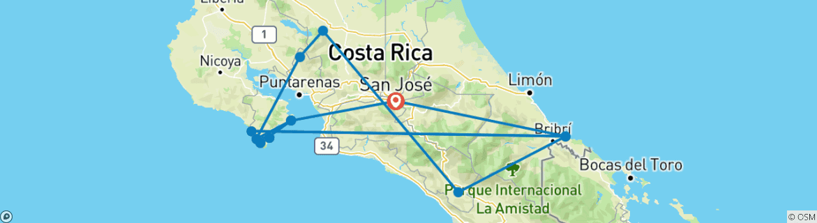 Imagen de un mapa que muestra la ruta del circuito