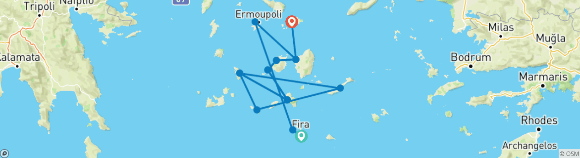 Imagen de un mapa que muestra la ruta del circuito