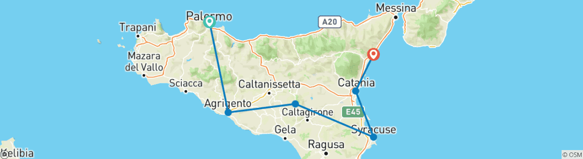 Imagen de un mapa que muestra la ruta del circuito