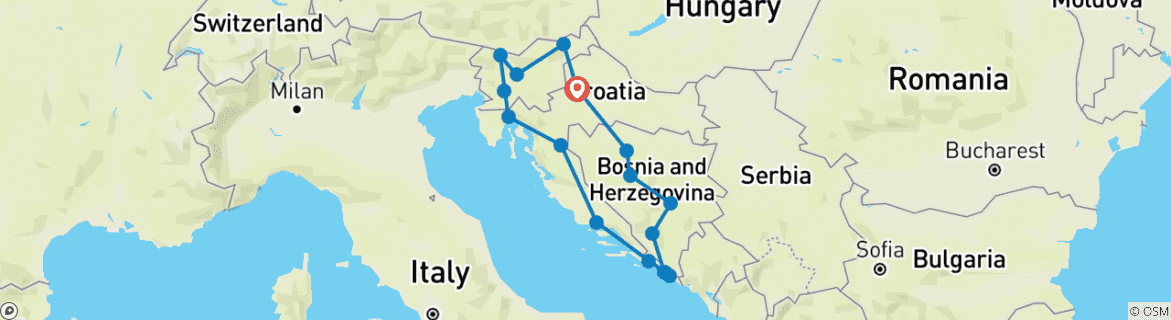 Imagen de un mapa que muestra la ruta del circuito