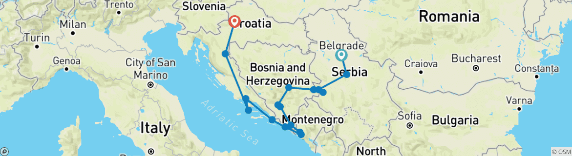 Imagen de un mapa que muestra la ruta del circuito