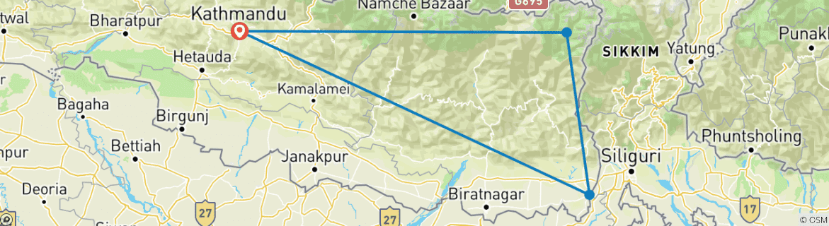 Imagen de un mapa que muestra la ruta del circuito