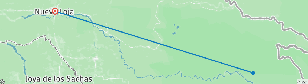 Karte mit der Reiseroute