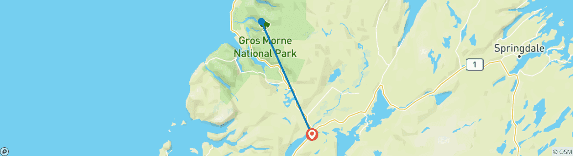 Karte mit der Reiseroute