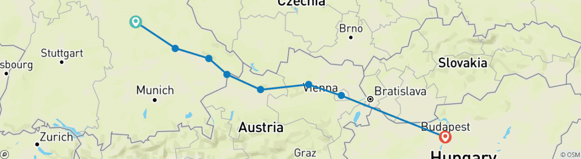 Imagen de un mapa que muestra la ruta del circuito