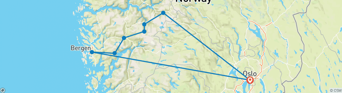 Image d'une carte montrant l'itinéraire du circuit