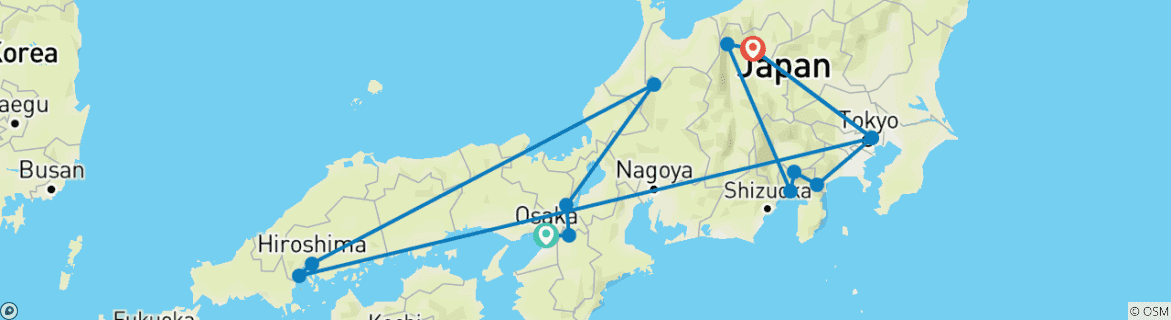 Imagen de un mapa que muestra la ruta del circuito