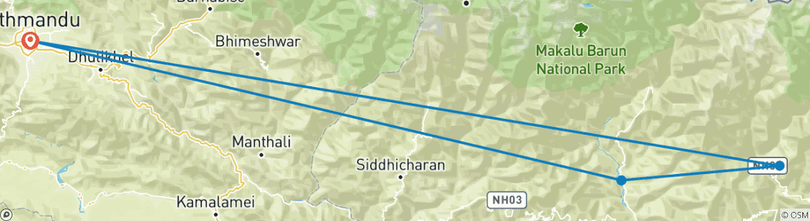 Imagen de un mapa que muestra la ruta del circuito