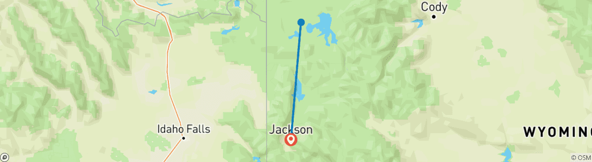 Image d'une carte montrant l'itinéraire du circuit