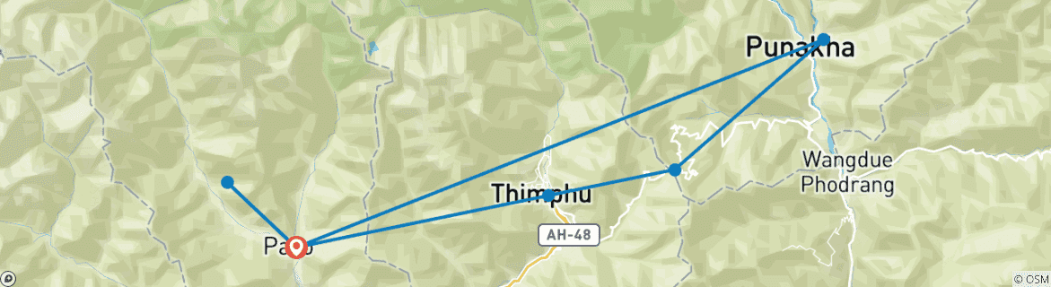 Image d'une carte montrant l'itinéraire du circuit