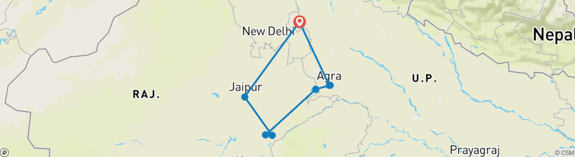 Imagen de un mapa que muestra la ruta del circuito