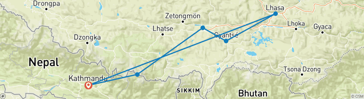 Imagen de un mapa que muestra la ruta del circuito