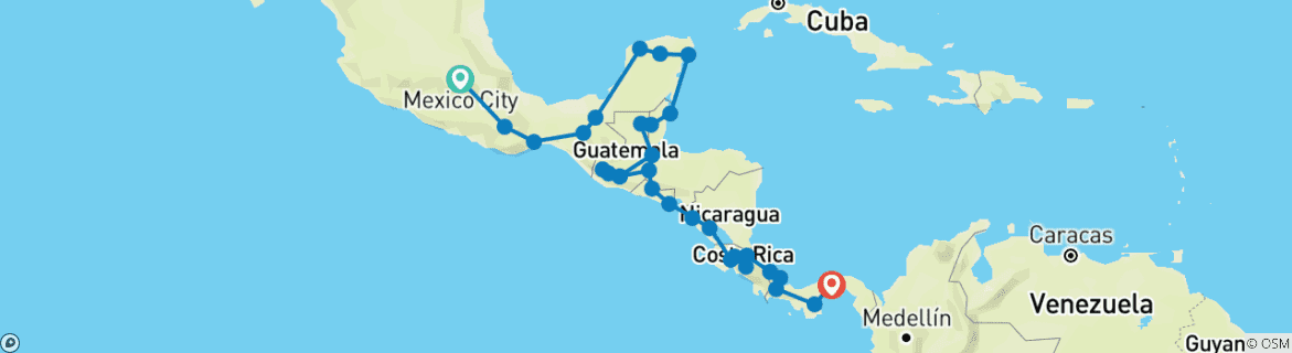 Imagen de un mapa que muestra la ruta del circuito
