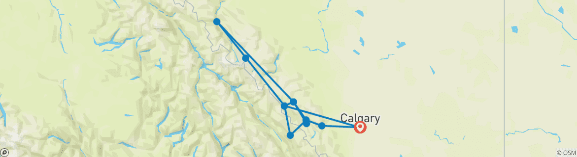 Image d'une carte montrant l'itinéraire du circuit