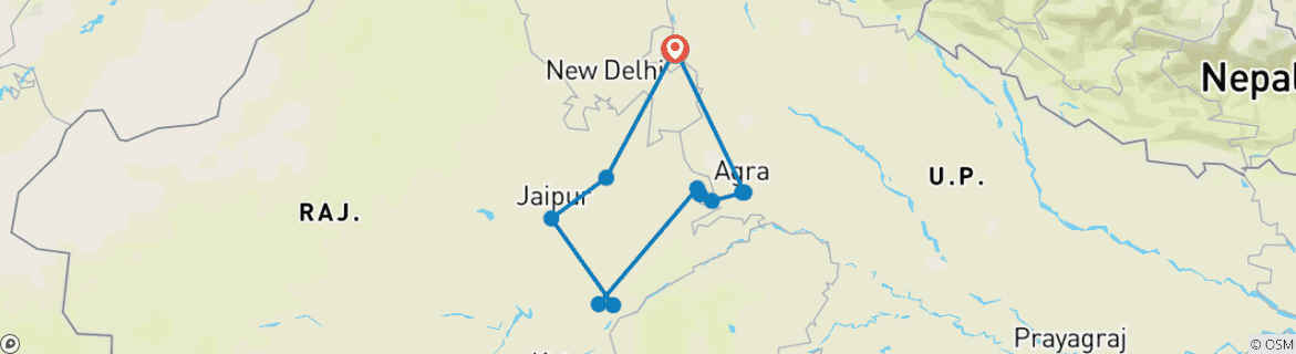 Imagen de un mapa que muestra la ruta del circuito