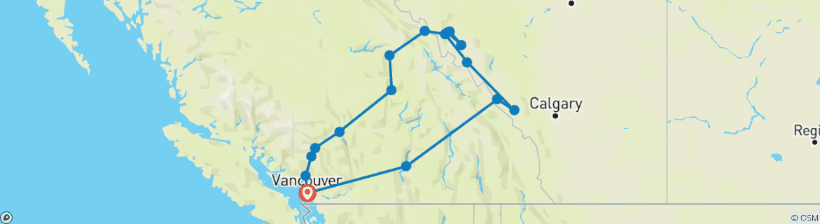Imagen de un mapa que muestra la ruta del circuito