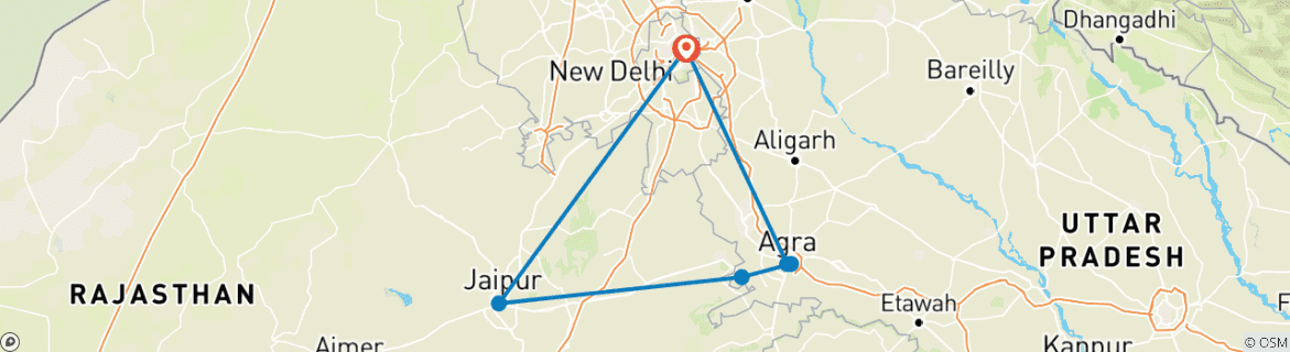 Imagen de un mapa que muestra la ruta del circuito