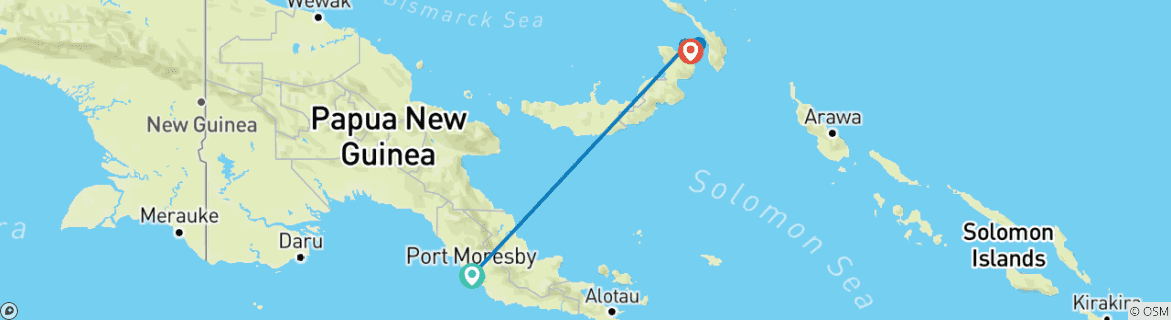 Image d'une carte montrant l'itinéraire du circuit